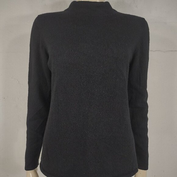 Westbound black 100% Cashmere mock neck pullover sweater ladies Medium - Picture 1 of 6